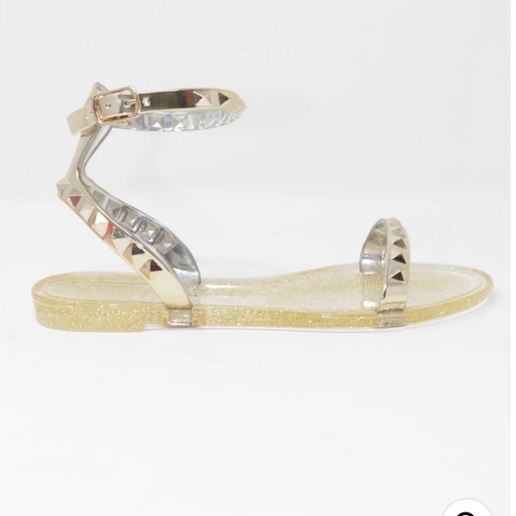 Gold studded gladiator sandal - Picture 2 of 4